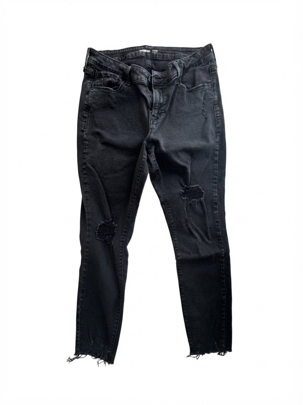 Old Navy Rockstar Super Skinny Ankle Jeans – Size 14 Black Distressed
